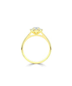 Lab Grown Diamond Halo Engagement Ring - Oval