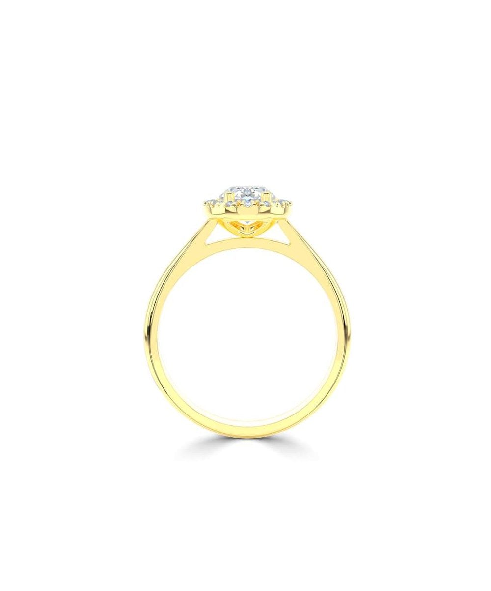 Lab Grown Diamond Halo Engagement Ring - Oval