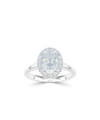 Lab Grown Diamond Halo Engagement Ring - Oval