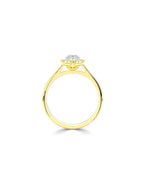 Lab Grown Diamond Halo Engagement Ring - Pear
