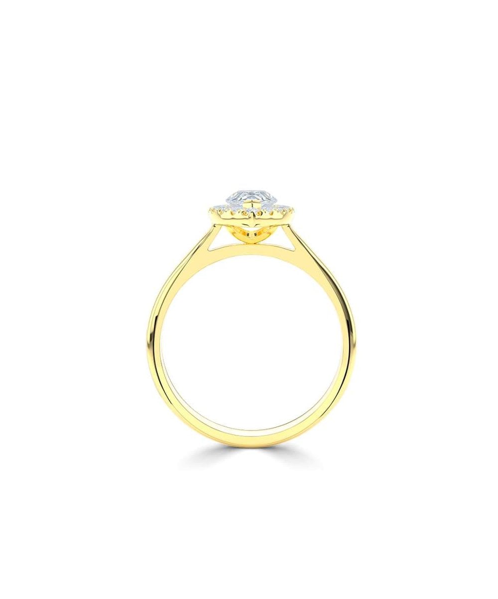 Lab Grown Diamond Halo Engagement Ring - Pear