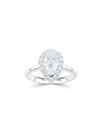 Lab Grown Diamond Halo Engagement Ring - Pear