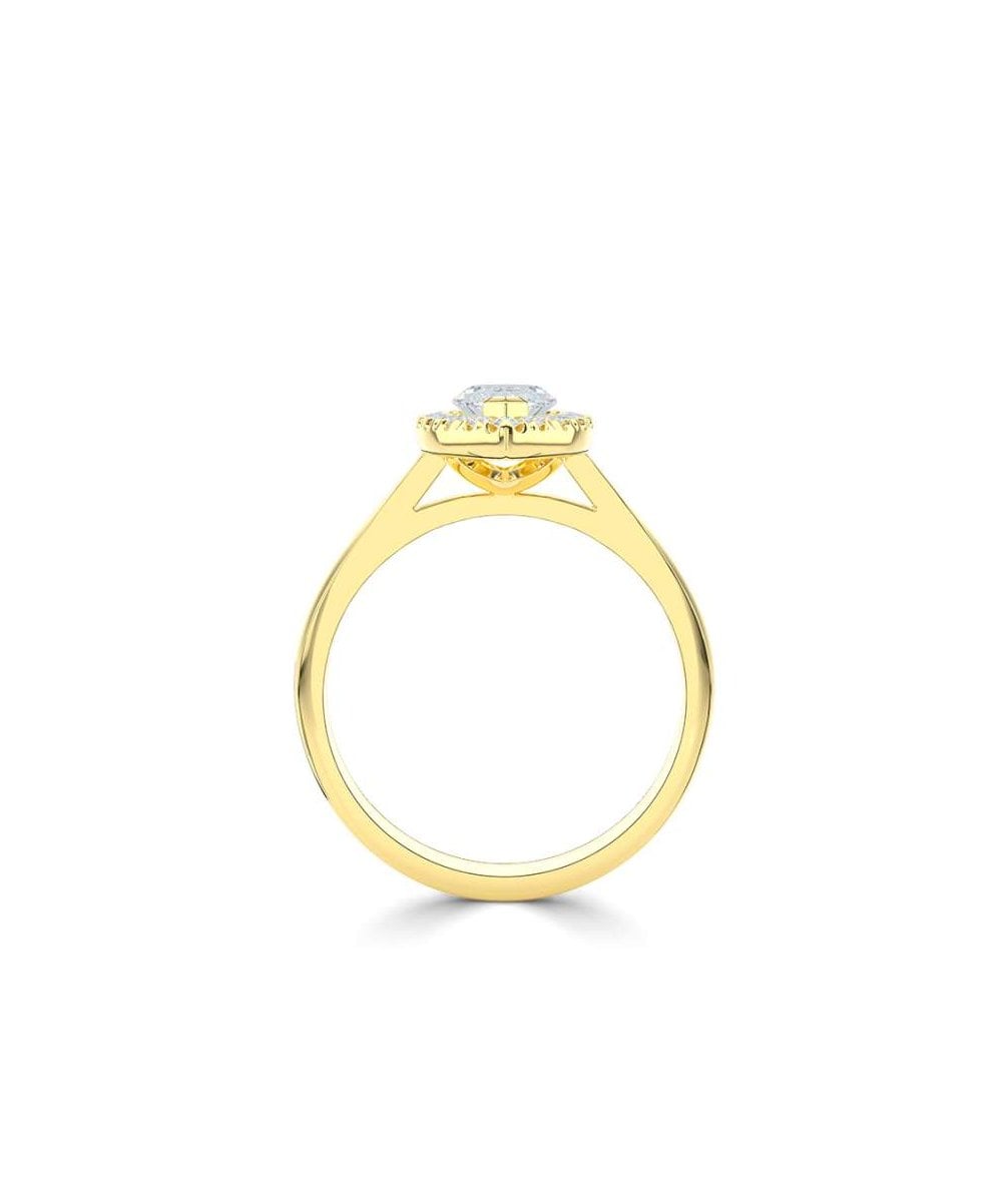 Lab Grown Diamond Halo Engagement Ring - Marquise