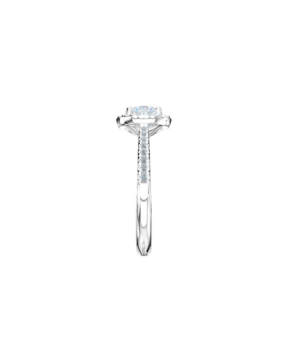Lab Grown Diamond Halo Engagement Ring - Round