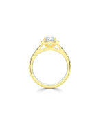 Lab Grown Diamond Halo Engagement Ring - Round