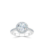 Lab Grown Diamond Halo Engagement Ring - Round