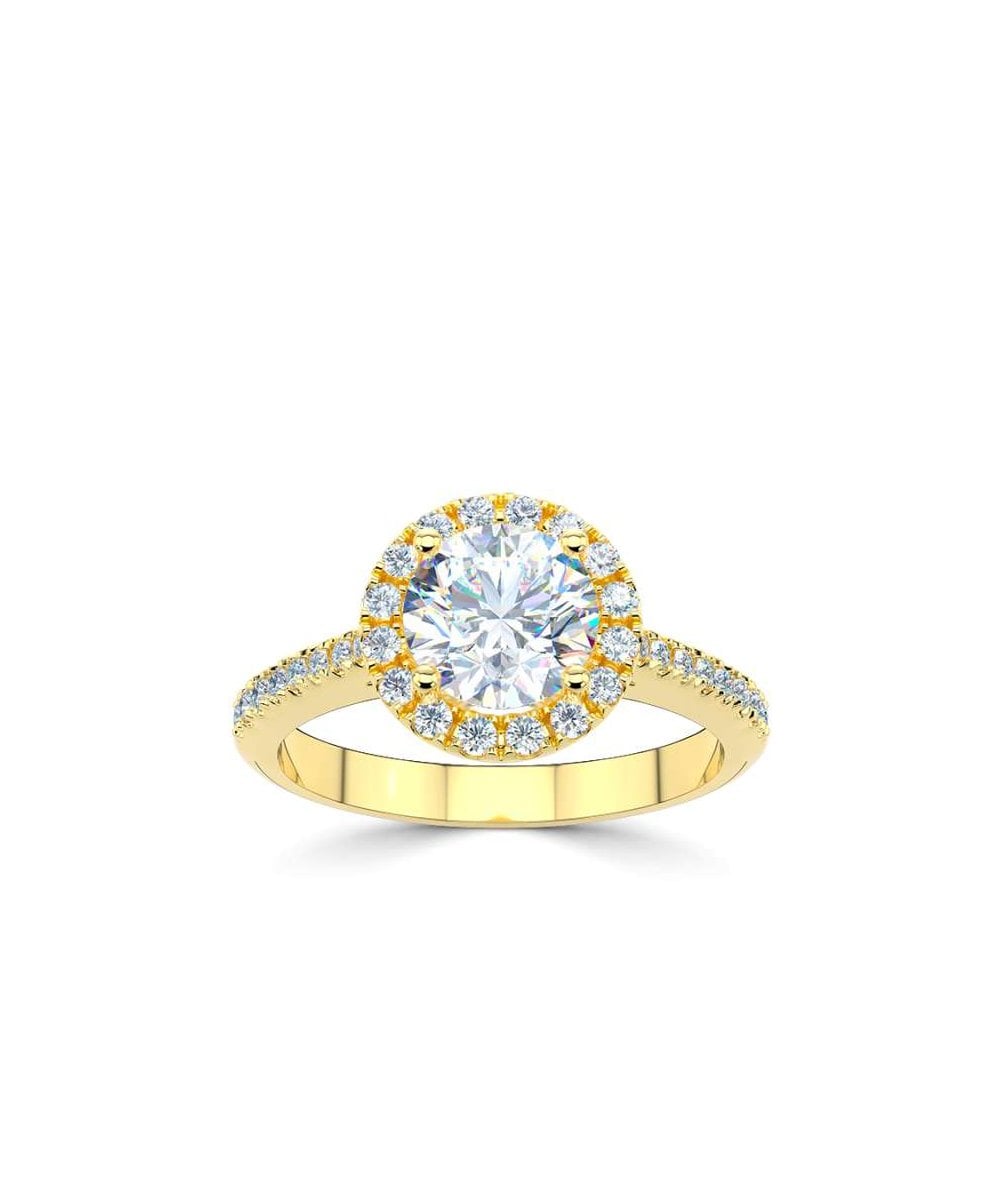 Lab Grown Diamond Halo Engagement Ring - Round