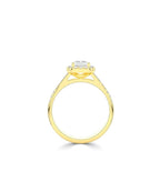Lab Grown Diamond Halo Engagement Ring - Emerald Cut