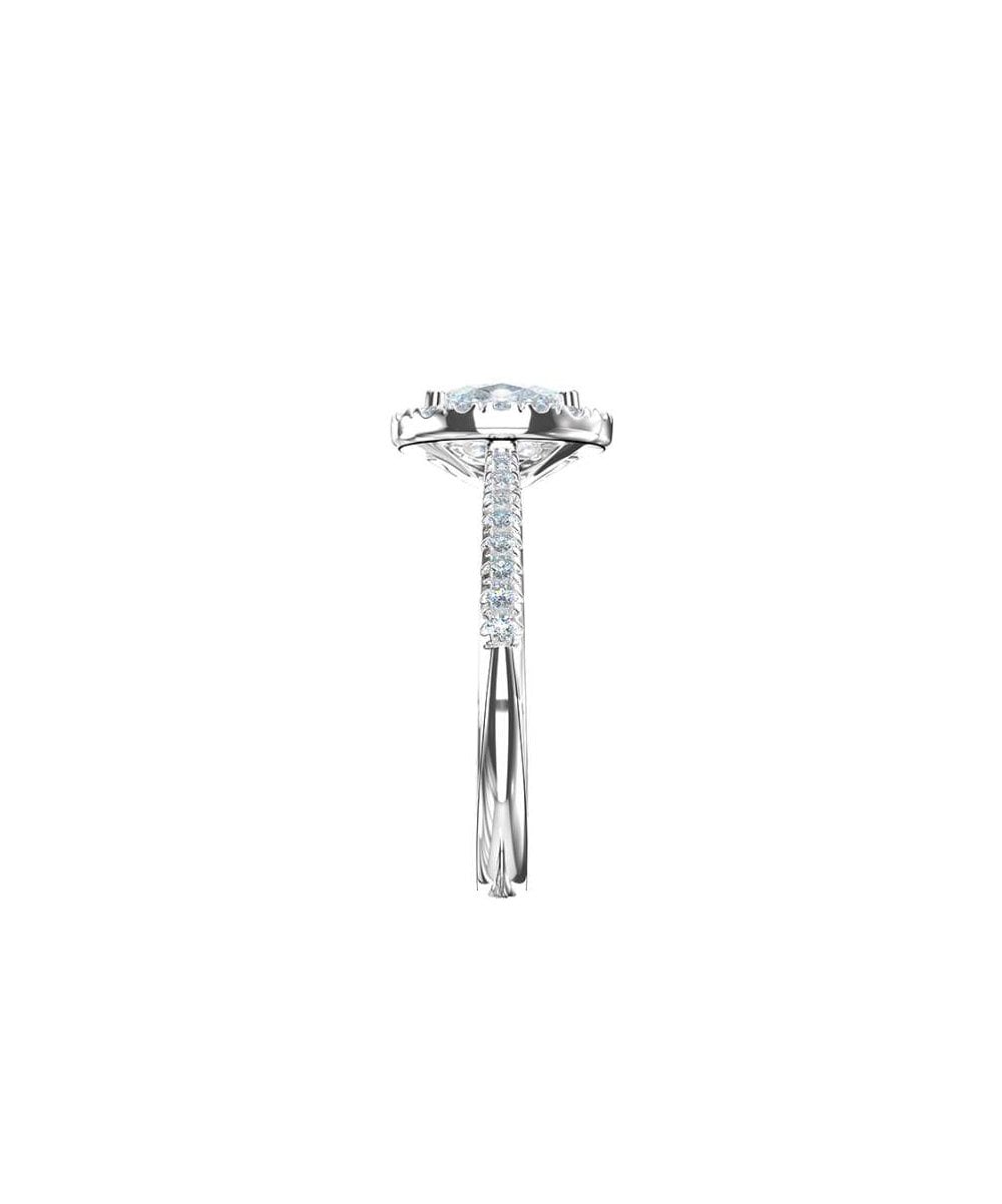 Lab Grown Diamond Halo Engagement Ring - Oval