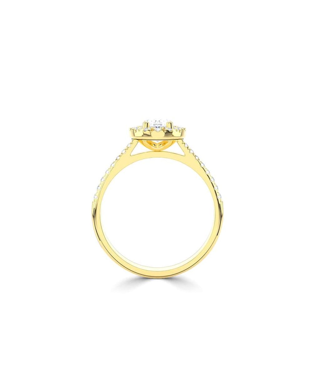 Lab Grown Diamond Halo Engagement Ring - Oval