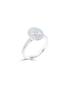 Lab Grown Diamond Halo Engagement Ring - Oval