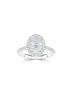 Lab Grown Diamond Halo Engagement Ring - Oval