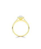 Lab Grown Diamond Halo Engagement Ring - Pear