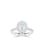 Lab Grown Diamond Halo Engagement Ring - Pear