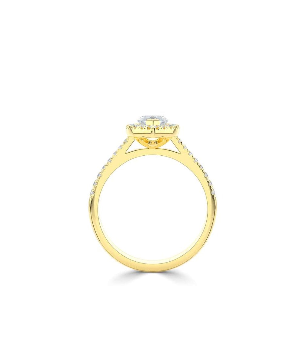 Lab Grown Diamond Halo Engagement Ring - Marquise