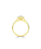 Lab Grown Diamond Halo Engagement Ring - Marquise