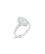 Lab Grown Diamond Halo Engagement Ring - Marquise