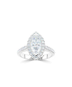 Lab Grown Diamond Halo Engagement Ring - Marquise