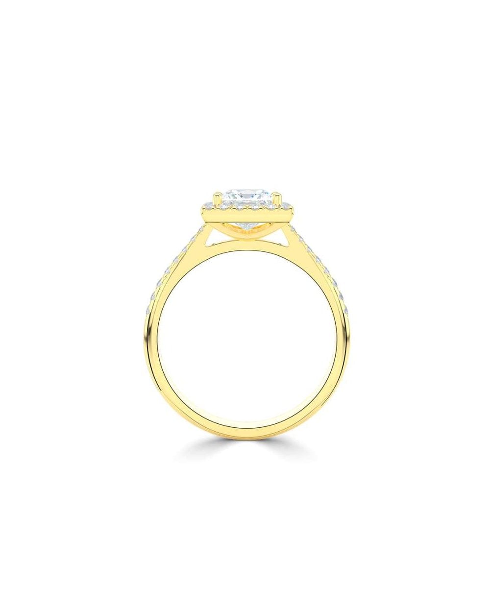 Lab Grown Diamond Halo Engagement Ring - Princess Cut