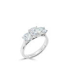 Lab Grown Diamond Trilogy Engagement Ring - Round