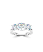 Lab Grown Diamond Trilogy Engagement Ring - Round