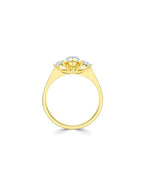 Lab Grown Diamond Trilogy Engagement Ring - Pear