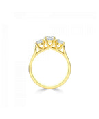 Lab Grown Diamond Trilogy Engagement Ring - Oval
