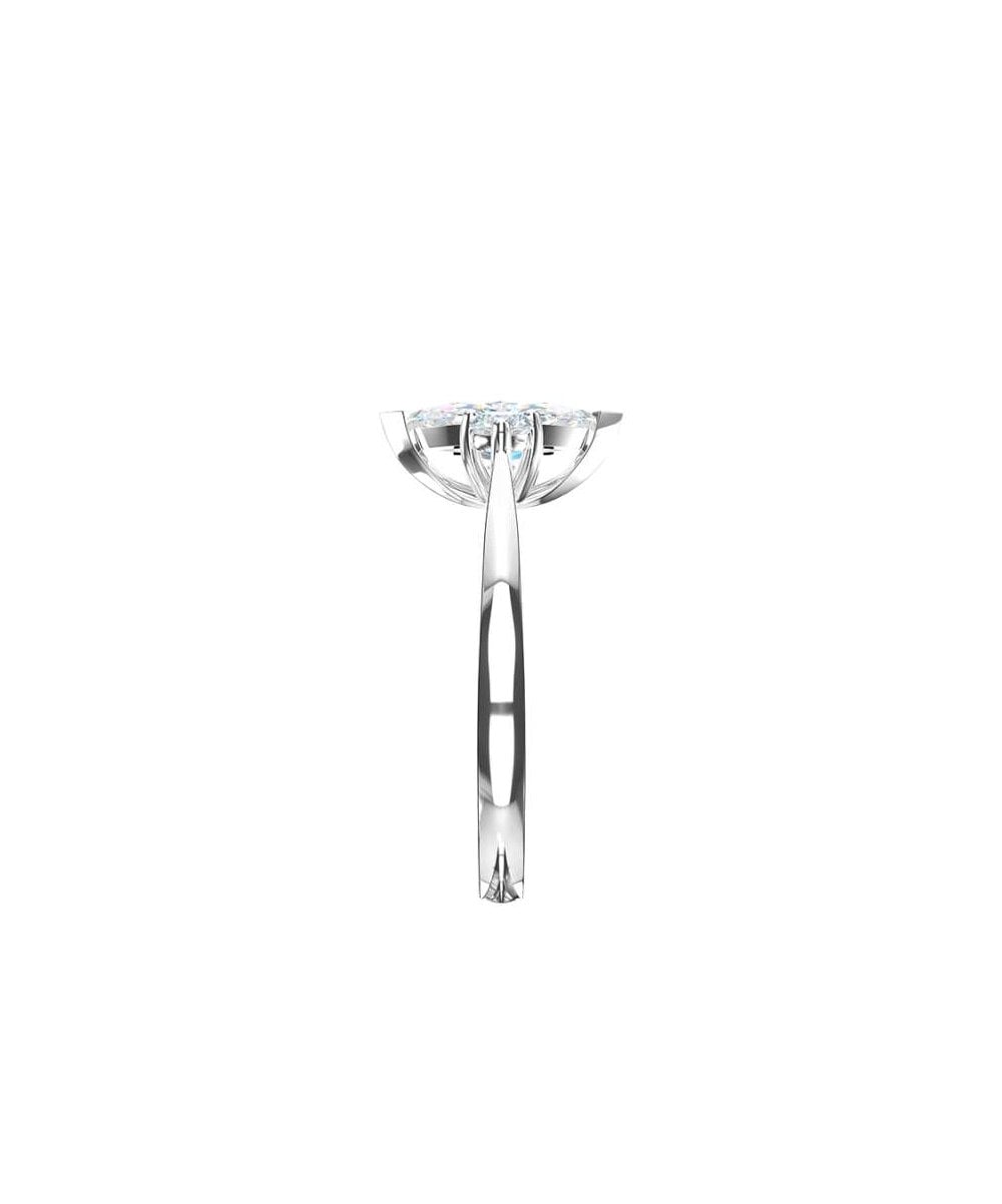 Lab Grown Diamond Trilogy Engagement Ring - Marquise