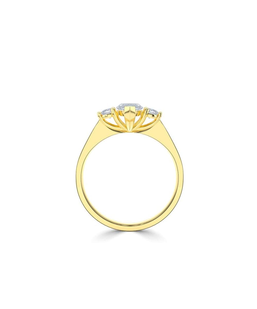 Lab Grown Diamond Trilogy Engagement Ring - Marquise