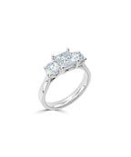 Lab Grown Diamond Trilogy Engagement Ring - Princess Cut
