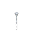 Lab Grown Diamond Diamond Band Engagement Ring - Round