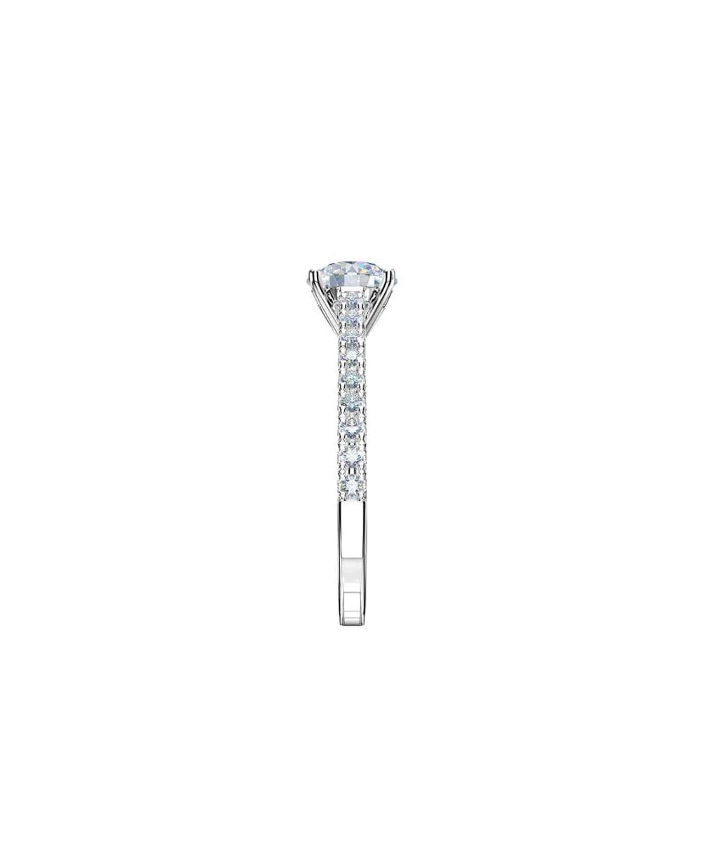 Lab Grown Diamond Diamond Band Engagement Ring - Round