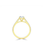 Lab Grown Diamond Diamond Band Engagement Ring - Round