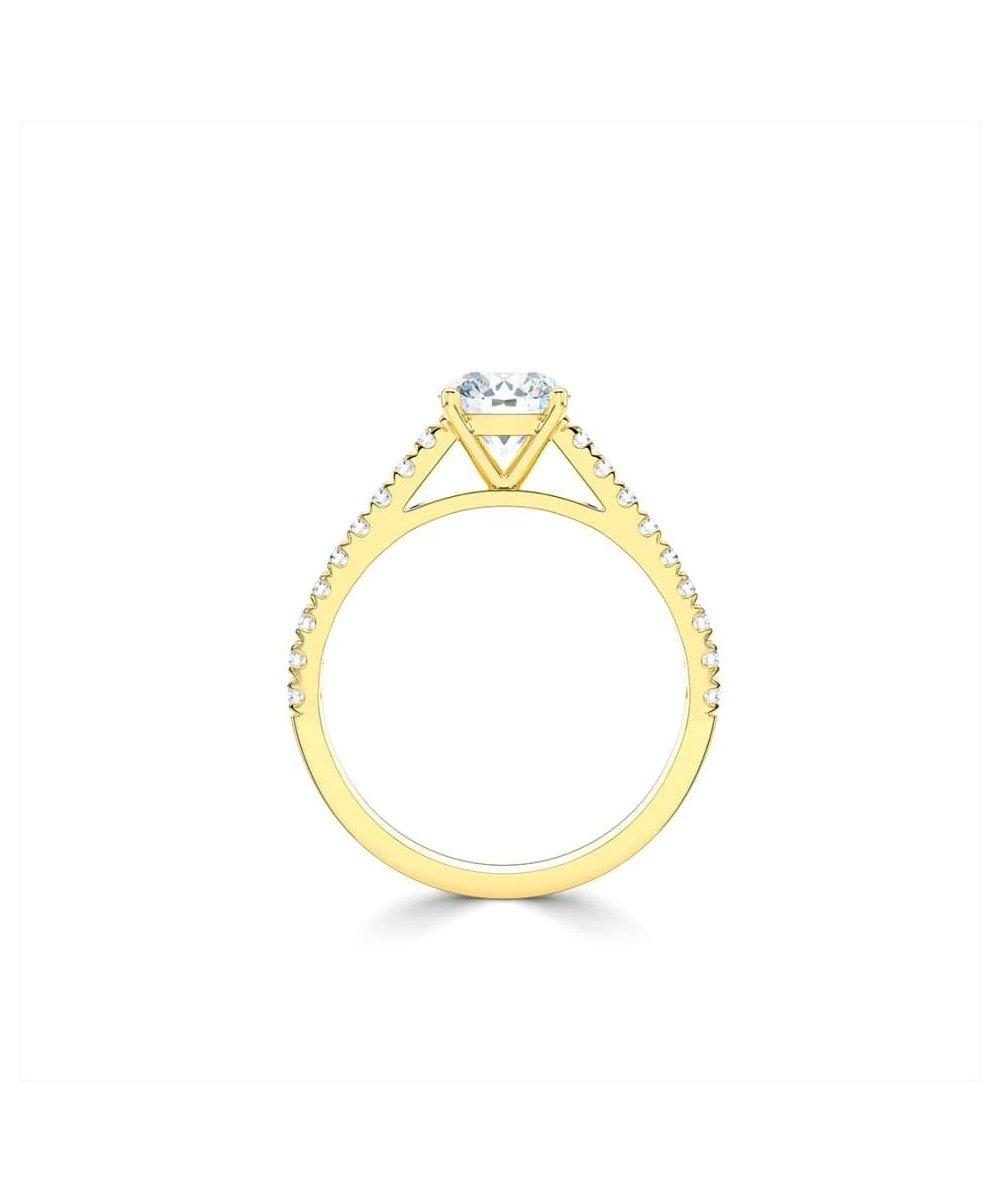 Lab Grown Diamond Diamond Band Engagement Ring - Round