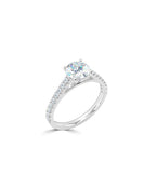 Lab Grown Diamond Diamond Band Engagement Ring - Round