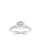 Lab Grown Diamond Diamond Band Engagement Ring - Round