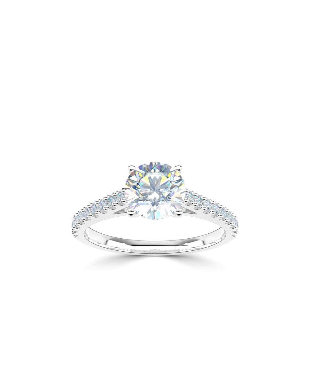 Lab Grown Diamond Diamond Band Engagement Ring - Round