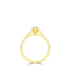 Lab Grown Diamond Diamond Band Engagement Ring - Pear