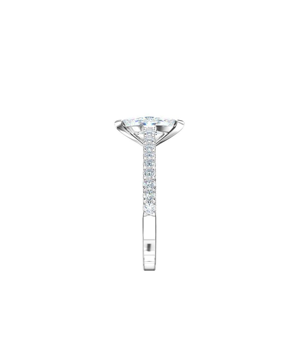 Lab Grown Diamond Diamond Band Engagement Ring - Marquise