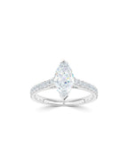 Lab Grown Diamond Diamond Band Engagement Ring - Marquise