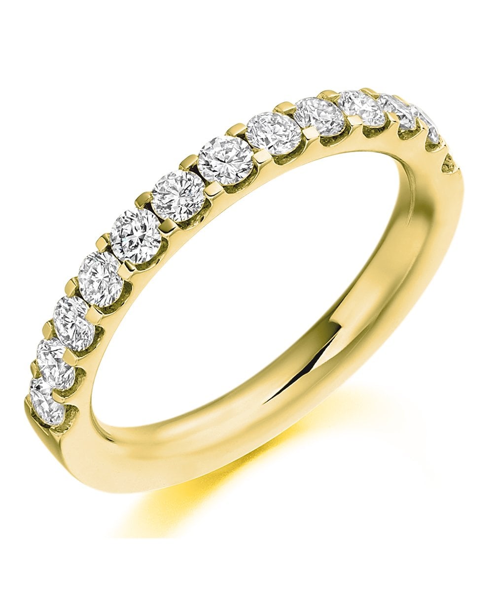 2.7mm 0.75ct Claw Set Diamond Wedding Ring