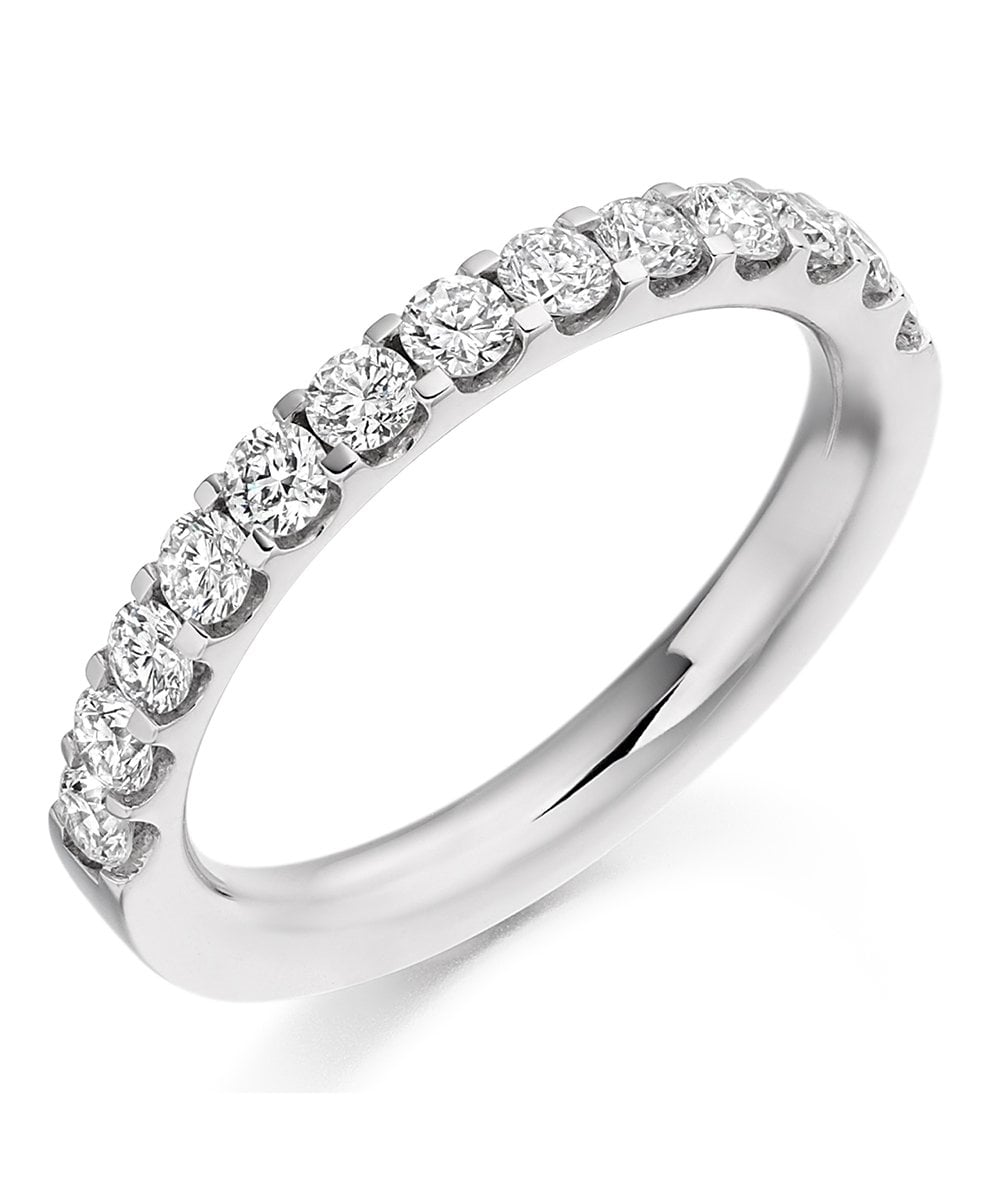 2.7mm 0.75ct Claw Set Diamond Wedding Ring