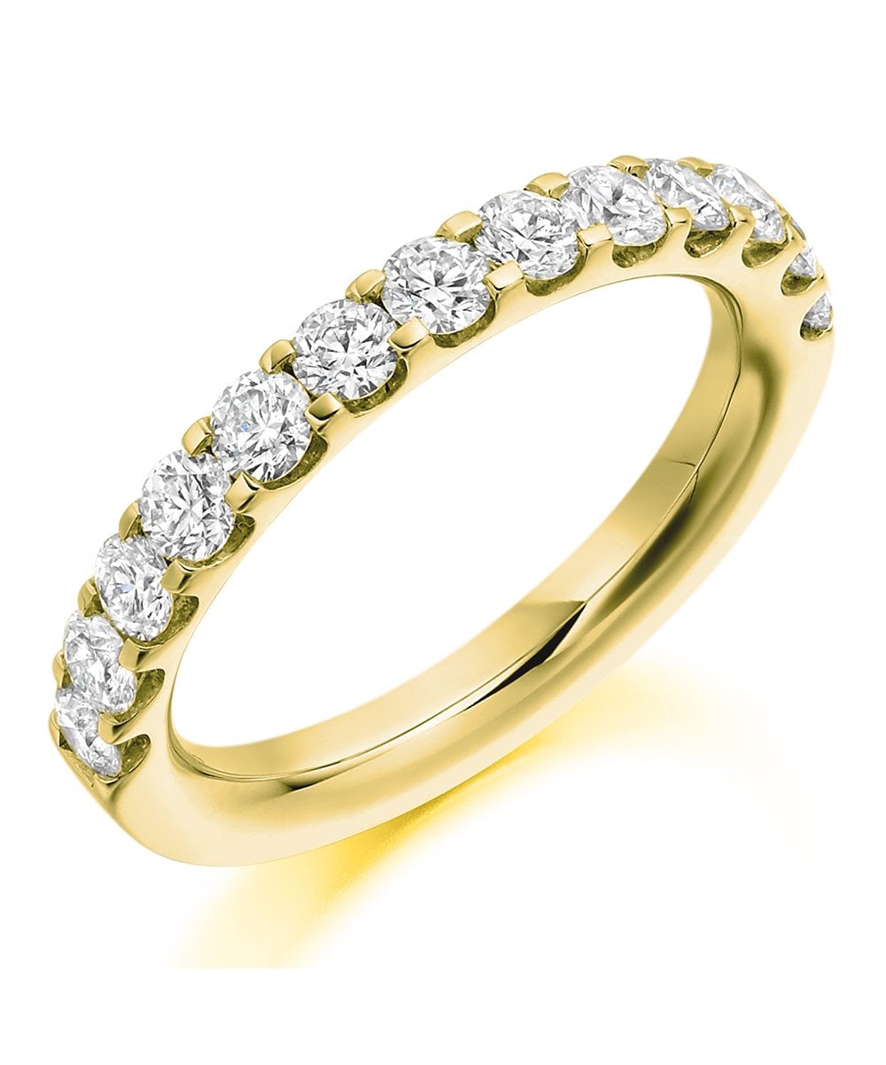 3.0mm 1.00ct Claw Set Diamond Wedding Ring
