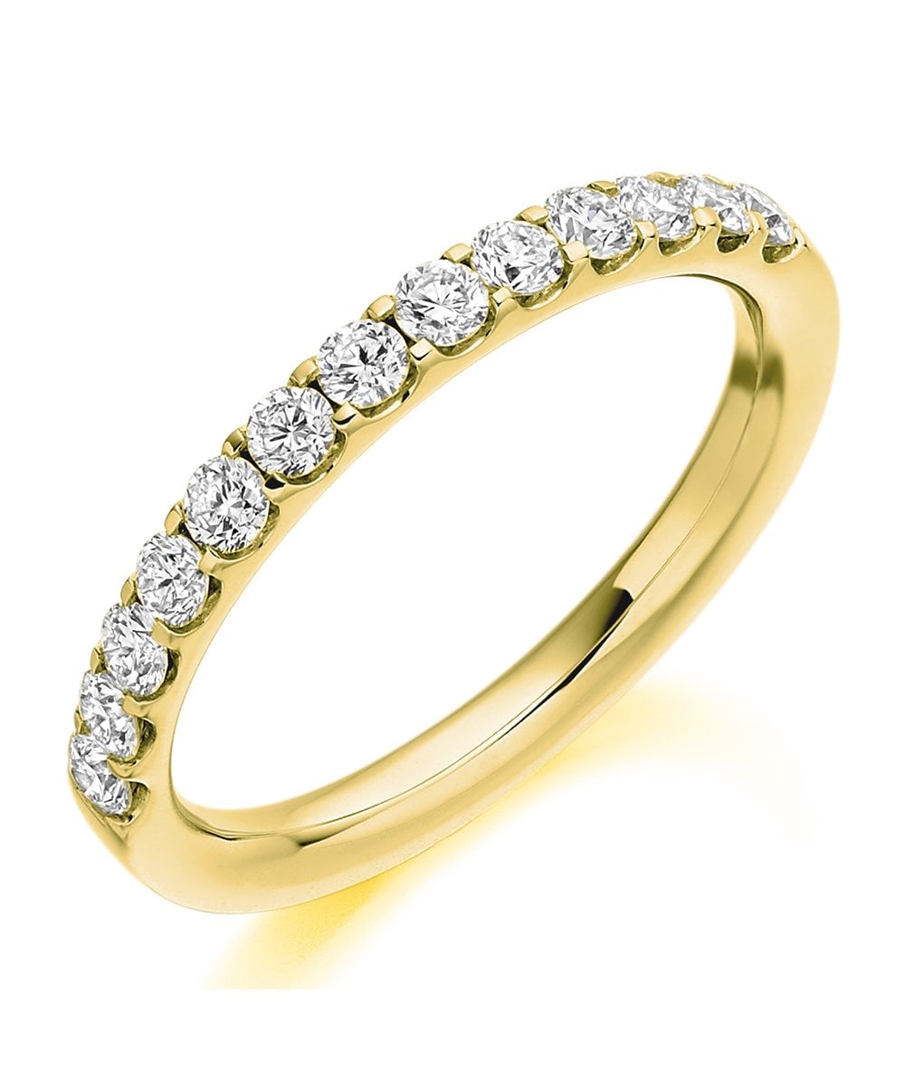 2.4mm 0.50ct Claw Set Diamond Wedding Ring