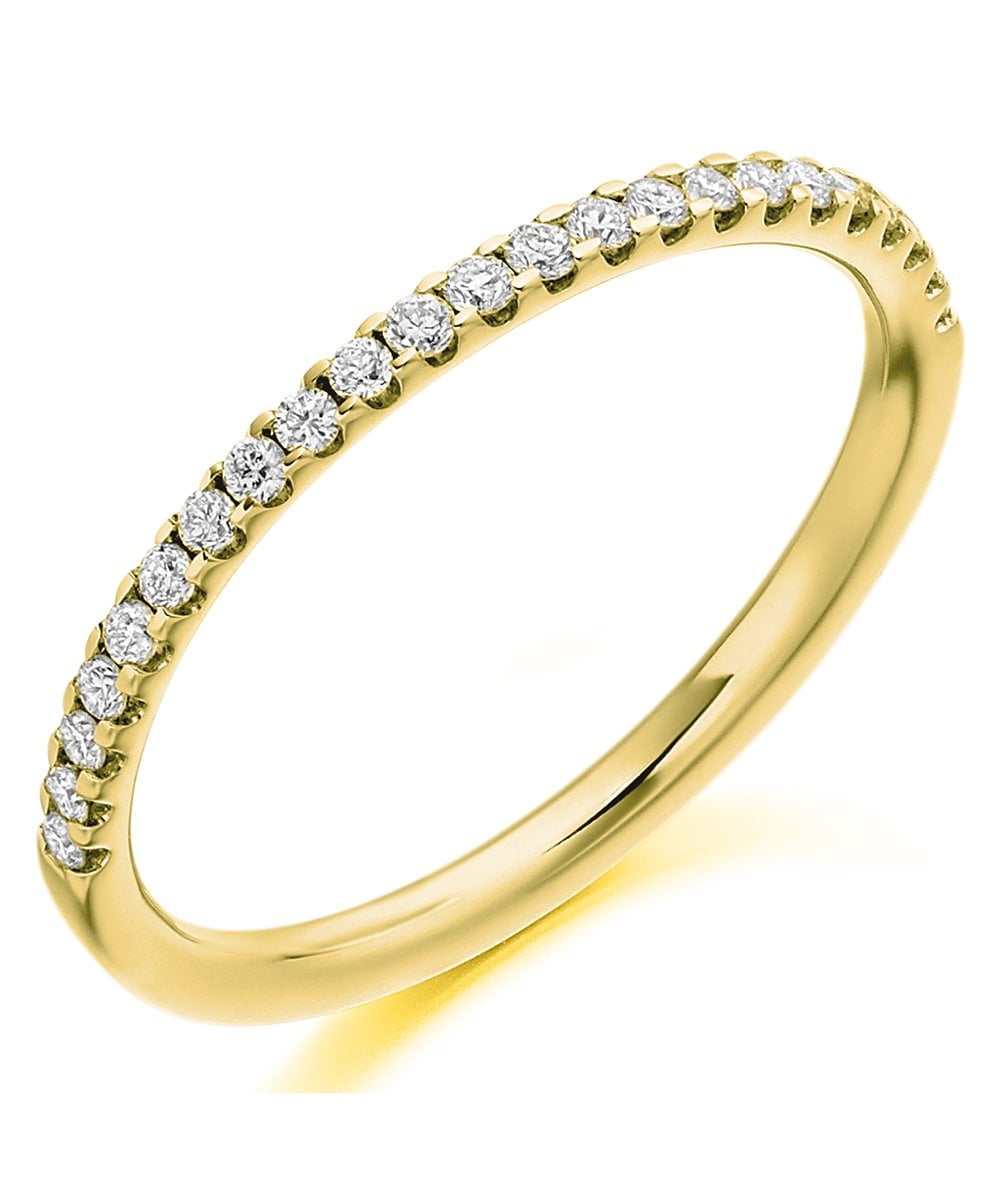 1.6mm 0.25ct Claw Set Diamond Wedding Ring