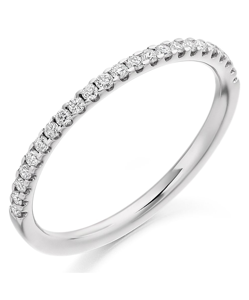 1.6mm 0.25ct Claw Set Diamond Wedding Ring