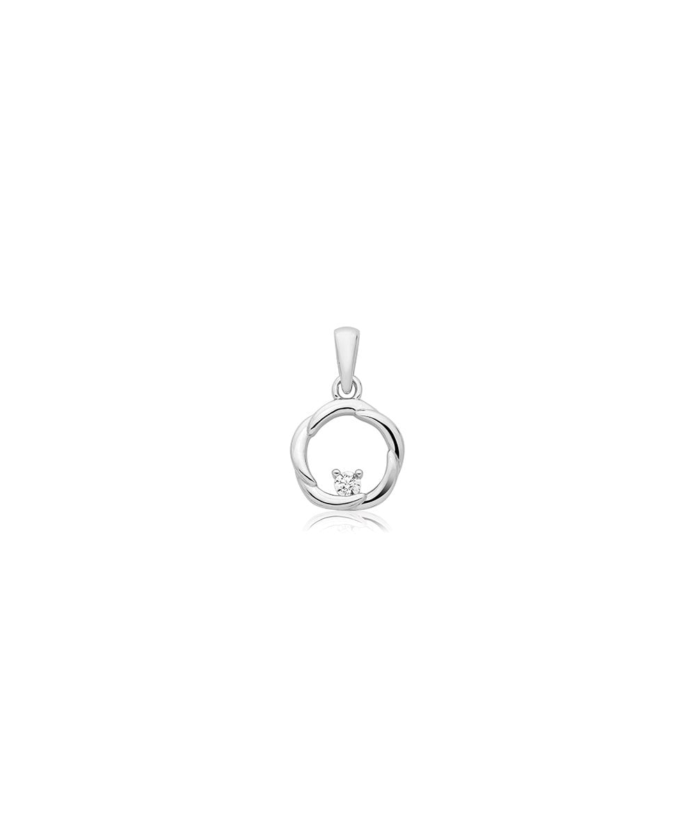 Sterling Silver Circle Of Life CZ Pendant