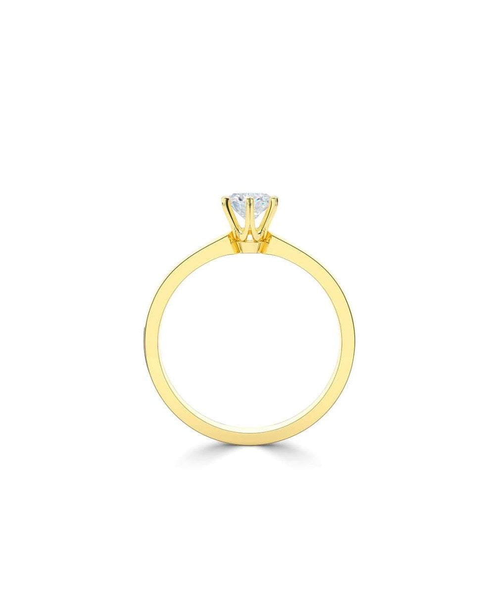 Natural Diamond Solitaire Engagement Ring - Round