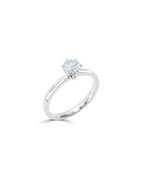 Natural Diamond Solitaire Engagement Ring - Round