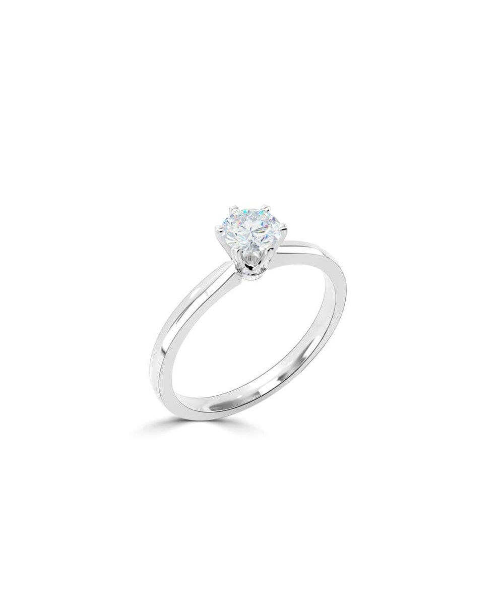 Natural Diamond Solitaire Engagement Ring - Round